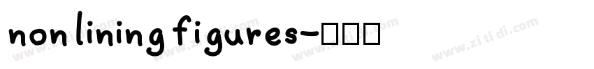 non lining figures字体转换